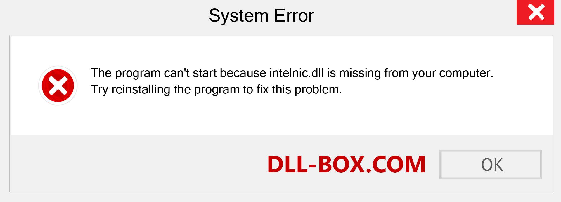  intelnic.dll file is missing?. Download for Windows 7, 8, 10 - Fix  intelnic dll Missing Error on Windows, photos, images