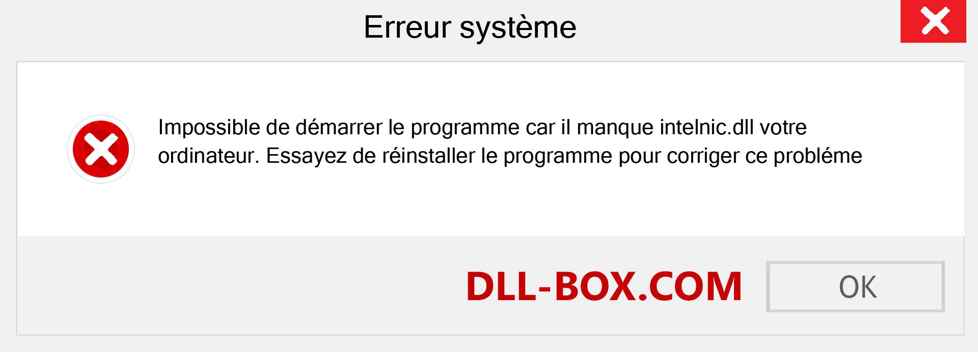 Le fichier intelnic.dll est manquant ?. Télécharger pour Windows 7, 8, 10 - Correction de l'erreur manquante intelnic dll sur Windows, photos, images